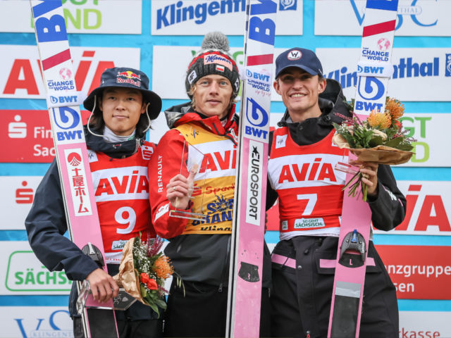 Ryoyu Kobayashi, Dawid Kubacki i Daniel Andre Tande